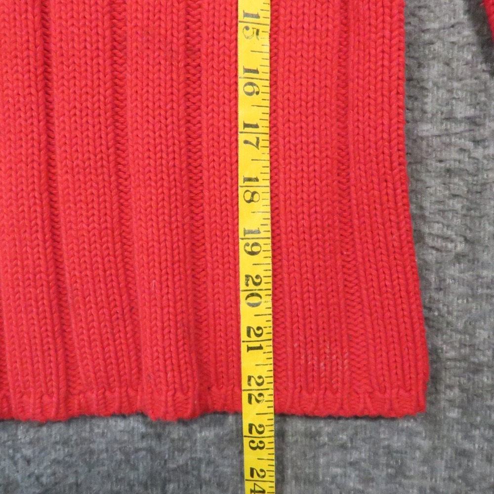 Polo Jeans Ralph Lauren American Flag Sweater M Red Ribbed Vintage Preppy Y2K - Picture 5 of 7